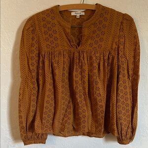 Madewell Brown Eyelet Women's Top